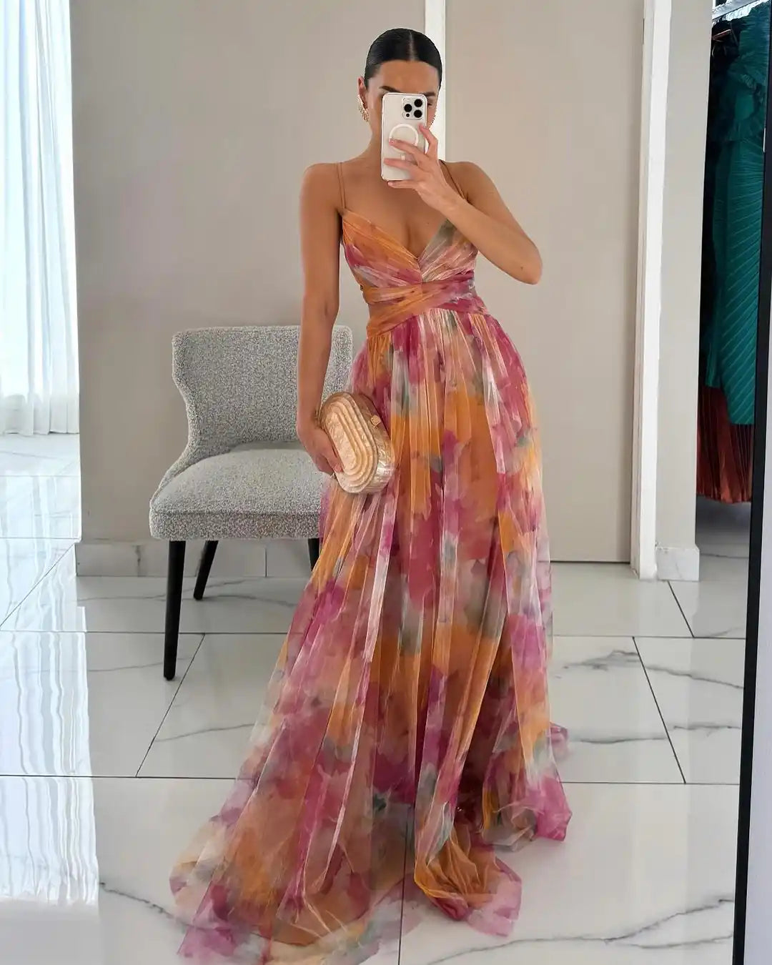 Valentina | Abito Maxi Eleganza Floreale
