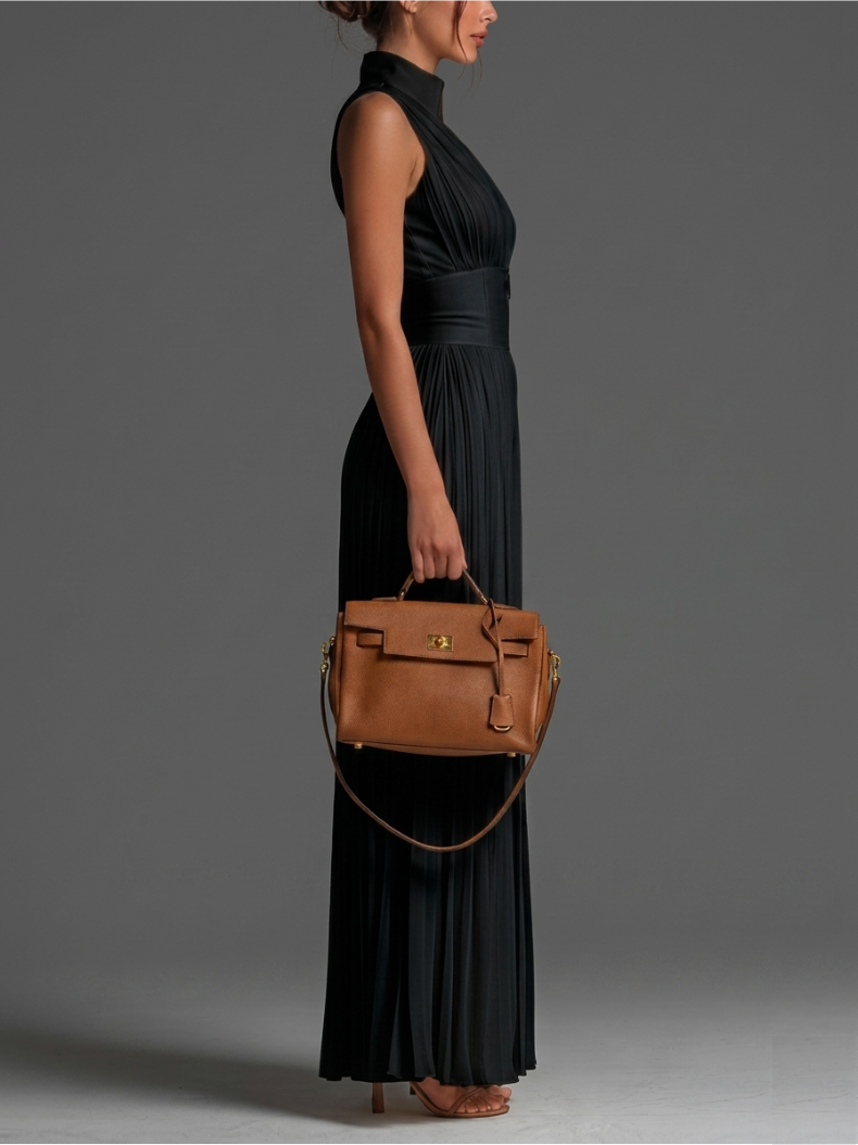 Notte | La Tuta Plissé in Chiffon Nero