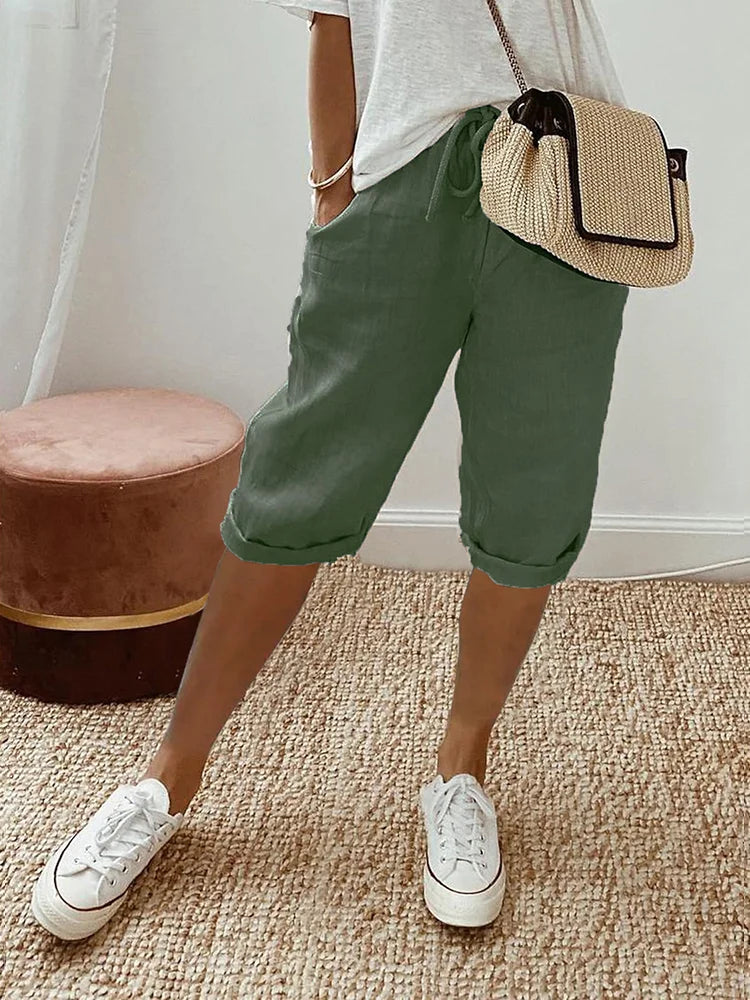 Vera | Pantaloncini da donna in cotone e lino