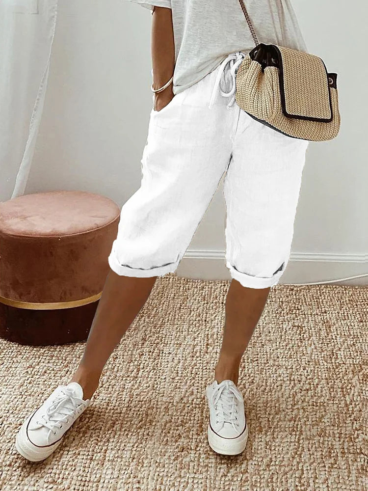 Vera | Pantaloncini da donna in cotone e lino