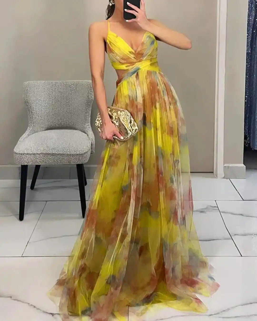 Valentina | Abito Maxi Eleganza Floreale