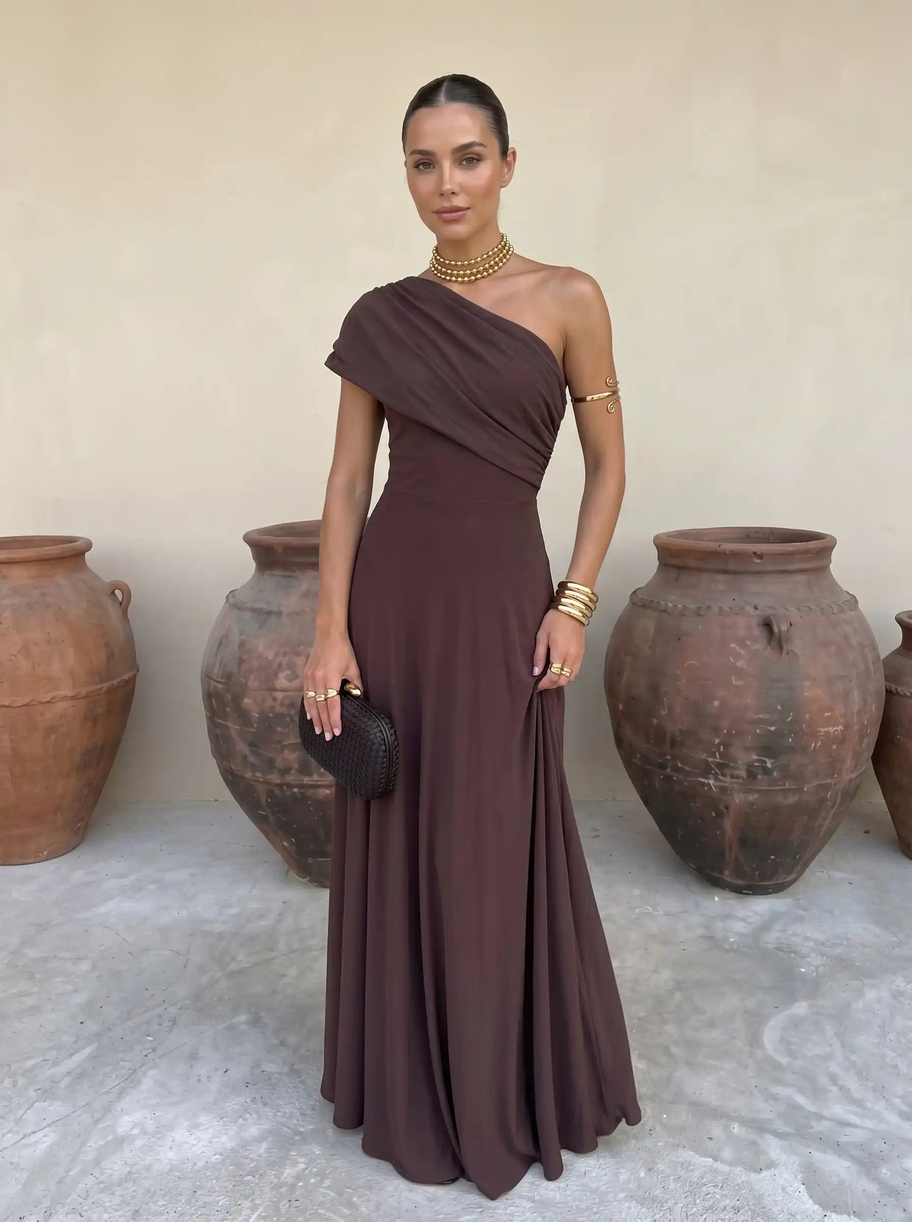 Maria | Vestito Monospalla Lungo