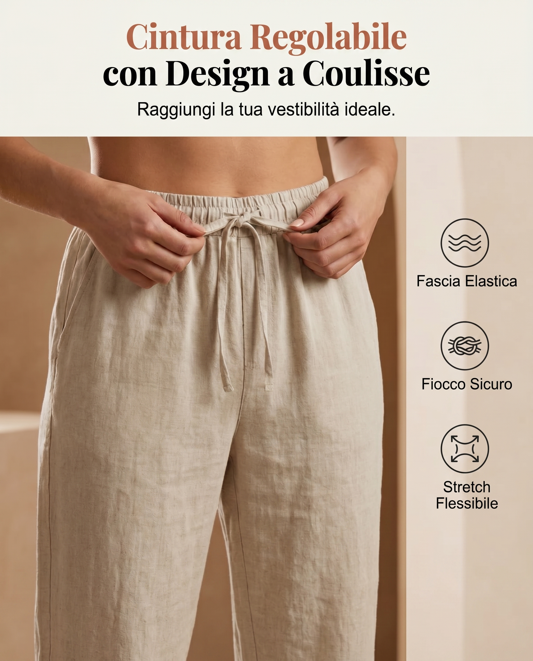 Vera | Pantaloncini da donna in cotone e lino