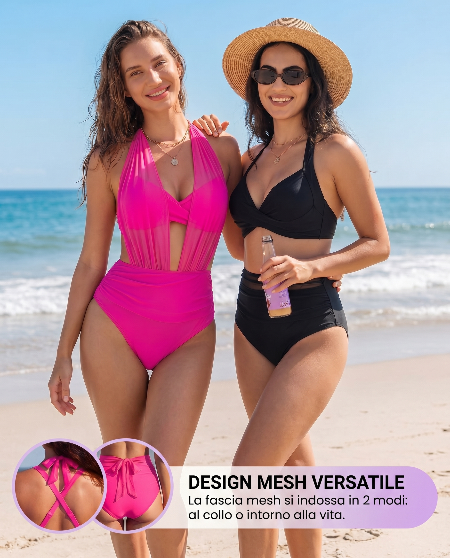 Sabine | Bikini 2 in 1 a vita alta con effetto snellente