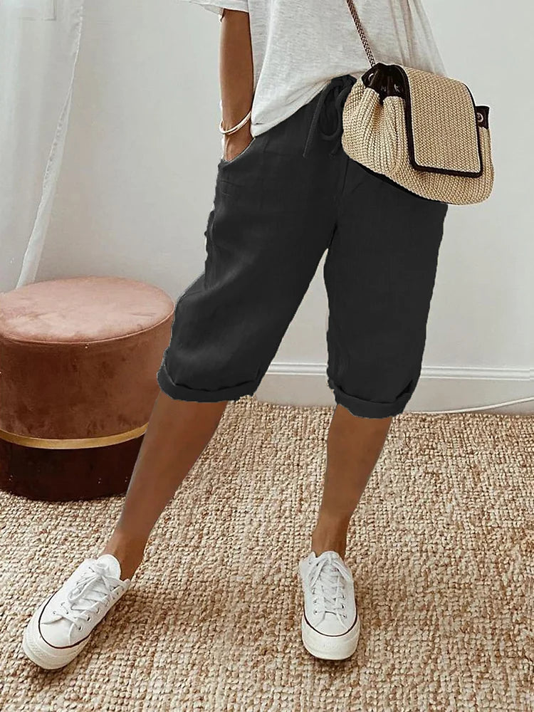 Vera | Pantaloncini da donna in cotone e lino