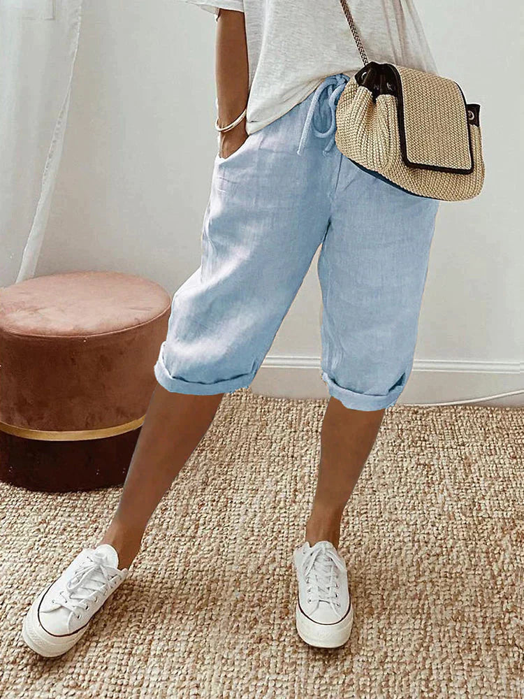 Vera | Pantaloncini da donna in cotone e lino